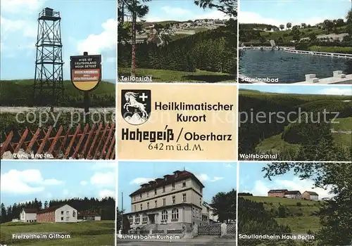 Hohegeiss Harz Schwimmbad Wolfsbachtal Kurheim der Bundesbahn Kat. Braunlage
