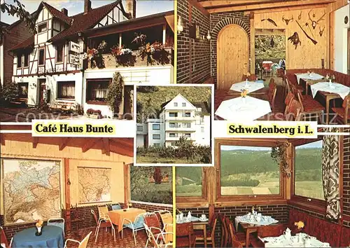 Schwalenberg Cafe Pension Haus Bunte Kat. Schieder Schwalenberg