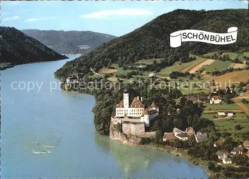 Schoenbuehel Aggsbach Fliegeraufnahme Schloss an der Donau Kat. Schoenbuehel Aggsbach