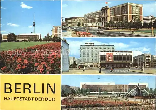 Berlin Palast der Republik Staatsratsgebaeude Interhotel Kino Neptunbrunnen Kat. Berlin