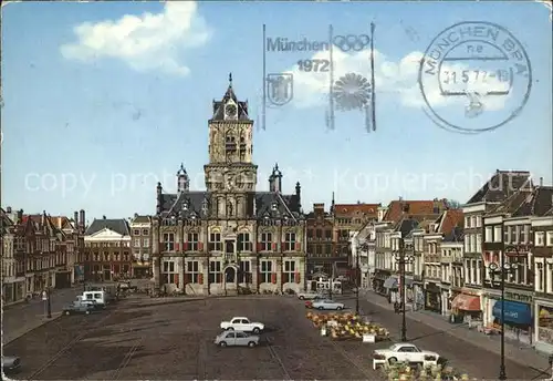 Delft Markt Stadhuis Kat. Delft