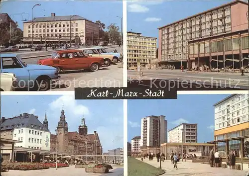 Karl Marx Stadt Interhotel Chemnitzer Hof Moskau Rosenhof Rathaus Wilhelm Pieck Strasse Kat. Chemnitz
