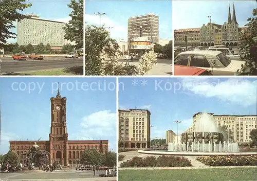 Berlin Hotel Beerolina Weltzeituhr Nikolaiviertel Rathaus Leninplatz Kat. Berlin