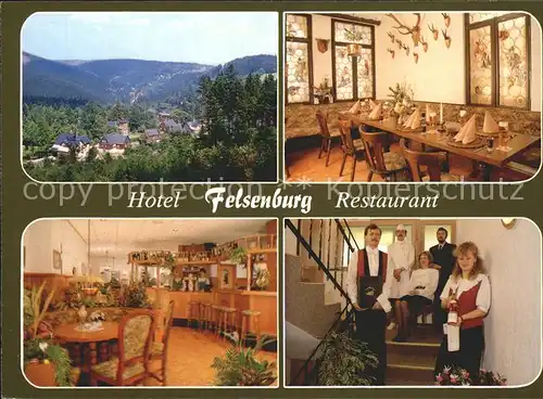 Baerenfels Erzgebirge Hotel Felsenburg Restaurant Gaststube Servicepersonal Kat. Altenberg