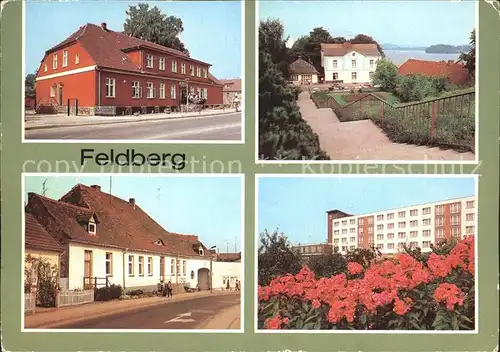 Feldberg Mecklenburg Rathaus FDGB Erholungsheim Apotheke Fuerstenberger Strasse Kat. Feldberger Seenlandschaft