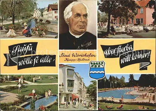 Bad Woerishofen Pfarrer Kneipp Heilbad Wassertreten Schwimmbad Kat. Bad Woerishofen