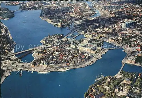 Stockholm Centre Old Town aerial view Kat. Stockholm