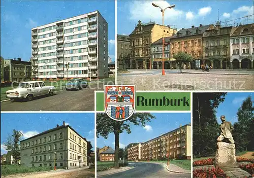 Rumburk Nova vystavba Namesti J Fucika Mestske muzeum Sidliste Nepokoreny smybol rumburske vzpoury Kat. Rumburg