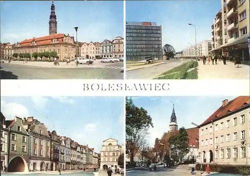 Boleslawiec Bunzlau Ratusz Zabytkowe kamieniczki w Rynku Ulica Adama Asnyka Plac Armii Czerwonej Kat. Boleslawiec