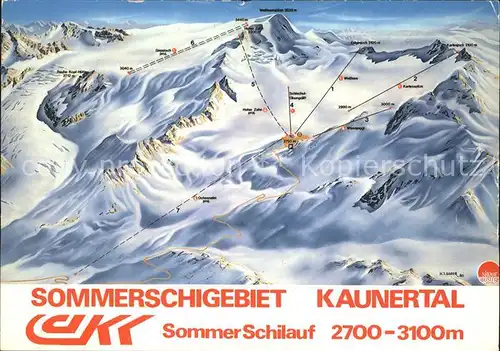 Kaunertal Sommerschigebiet oetztaler Alpen Kat. Kaunertal