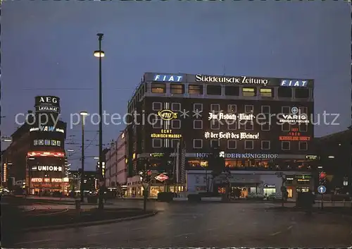 Muenchen Karlsplatz bei Nacht Kat. Muenchen