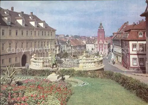 Gotha Thueringen Wasserkunst Hauptmarkt Rathaus Kat. Gotha