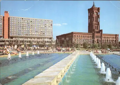 Berlin Rathaus Wasserspiele Hauptstadt der DDR Kat. Berlin