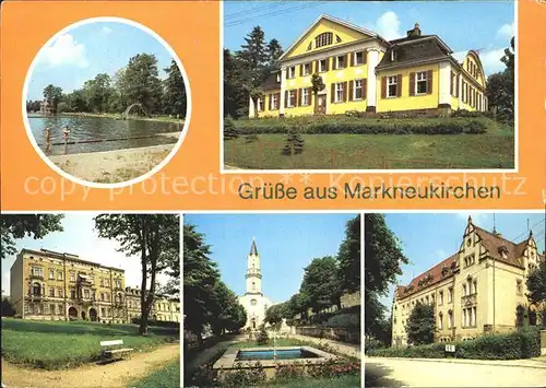 Markneukirchen Rudolf Thiele Bad Kinderkrippe Lutherplatz Kirche Musikschule Kat. Markneukirchen