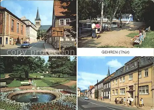 Gehren Thueringen Dimitroffstrasse Badeteich Stadtpark Untere Marktstrasse Kat. Gehren Thueringen