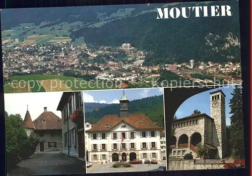 Moutier Fliegeraufnahme Hotel de Ville Motive Kat. Moutier