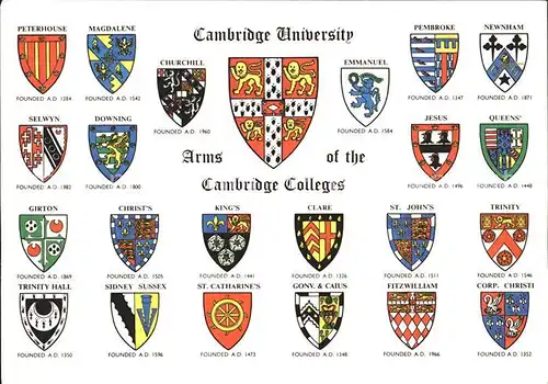 Cambridge Cambridgeshire Verschiedene Wappen / Cambridge /Cambridgeshire CC