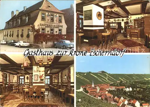 Escherndorf Gasthaus zur Krone  Kat. Volkach