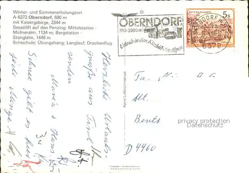 Oberndorf Tirol Sessellift auf den Pensing  Kat. Oberndorf in Tirol