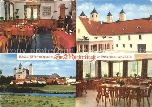 Muensterschwarzach Gaststaette Pension Zur Muensterklause Kat. Schwarzach a.Main