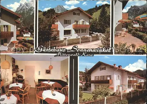 Mittenwald Karwendel Tirol Gaestehaus Sonnenwinkel Kat. Schwaz