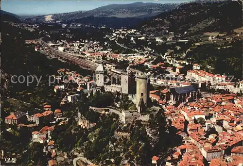 Foix Fliegeraufnahme Burg Kat. Foix