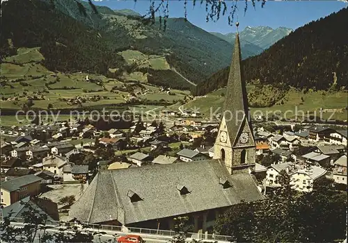 Matrei Osttirol Blick ueber die Kirche nach Lasoerling Kat. Matrei in Osttirol