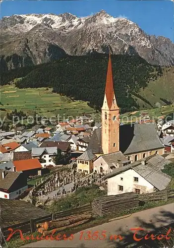 Nauders Tirol Blick auf die Kirche und das Dorf Kat. Nauders