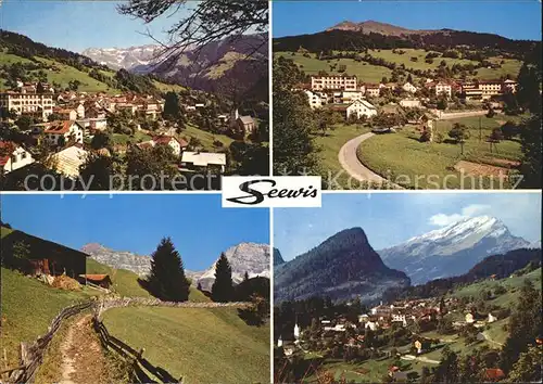 Seewis Dorf Panorama Kat. Seewis Dorf