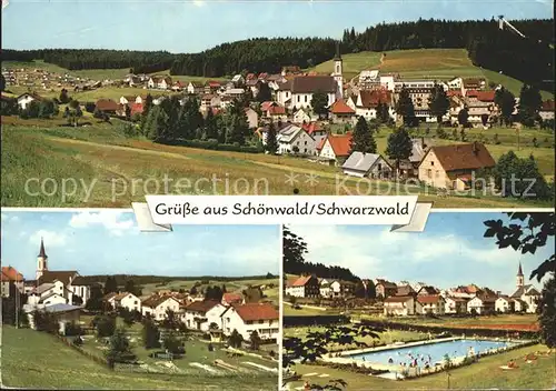 Schoenwald Schwarzwald Panorama Kat. Schoenwald im Schwarzwald