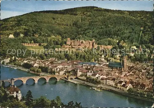 Heidelberg Neckar Fliegeraufnahme  Kat. Heidelberg
