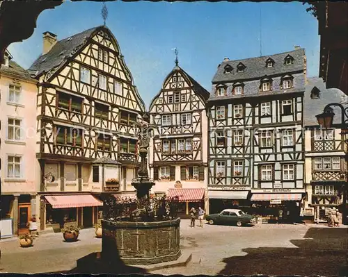 Bernkastel Kues Markt Sankt Michael Brunnen Kat. Bernkastel Kues