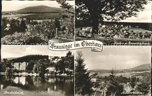 Braunlage Wuermberg Gontelteich Achtermann Kat. Braunlage Harz