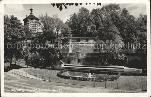 Augsburg Freilichtbuehne mit Rotem Tor Kat. Augsburg