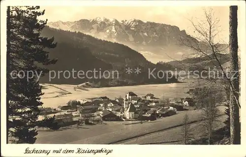 Sachrang Chiemgau mit Kaisergebirge Kat. Aschau i.Chiemgau