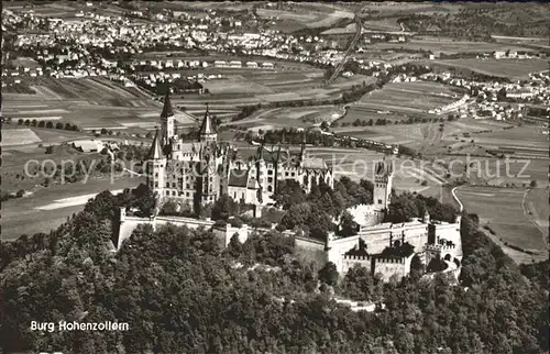 Burg Hohenzollern Fliegeraufnahme Kat. Bisingen