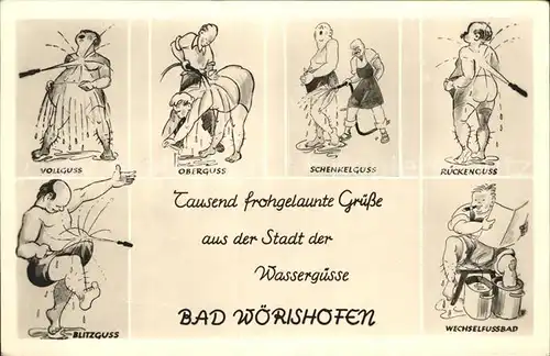 Bad Woerishofen Komische Zeichnungen zum Thema Kuren Kat. Bad Woerishofen