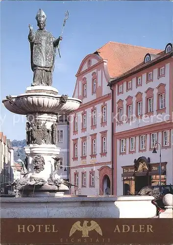 Eichstaett Oberbayern Hotel Adler mit Brunnen Kat. Eichstaett