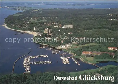 Gluecksburg Ostseebad Fliegeraufnahme Segelhafen Kat. Gluecksburg (Ostsee)