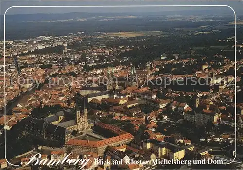 Bamberg Fliegeraufnahme mit Kloster Michelsberg und Dom Kat. Bamberg