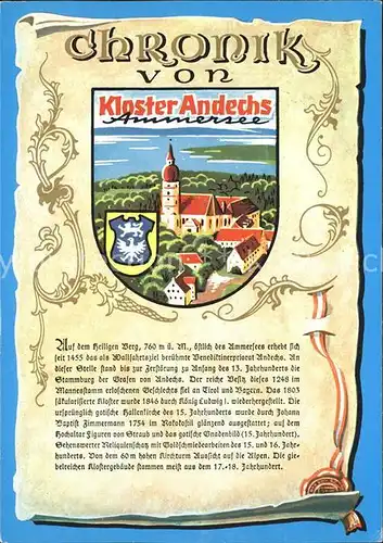 Kloster Andechs Chronik Kat. Andechs