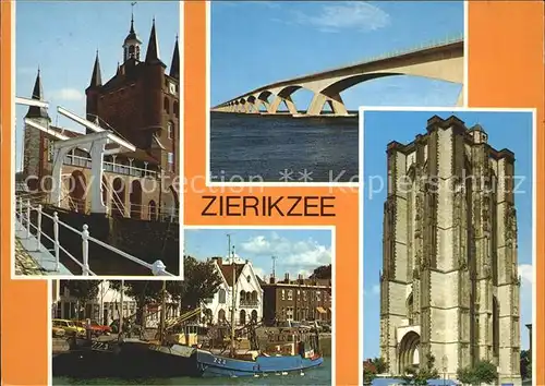 Zierikzee Kirche Bruecke Hafen Kat. Zierikzee