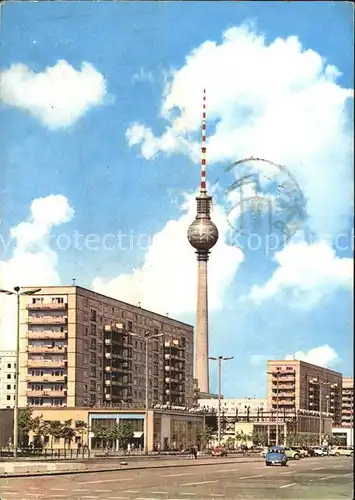 Berlin Karl Marx Alle mit Fersehturm Kat. Berlin