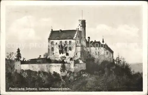 Fraenkische Schweiz Schloss Goessweinstein Kat. Pottenstein
