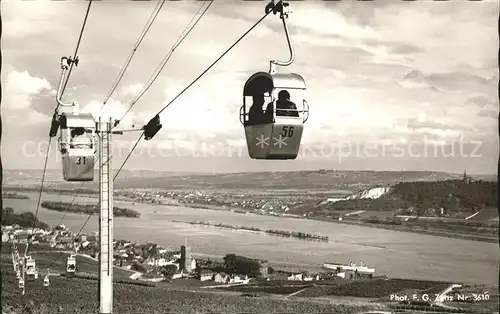 Ruedesheim Rhein Blick von der Seilbahn zur Rochuskapelle Kat. Ruedesheim am Rhein