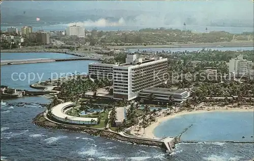San Juan Puerto Rico Caribe Hilton Hotel aerial view Kat. San Juan