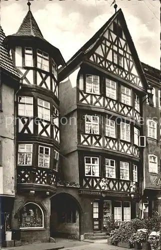 Wertheim Main Kaffee Hahn am Marktplatz Fachwerkhaus Kat. Wertheim