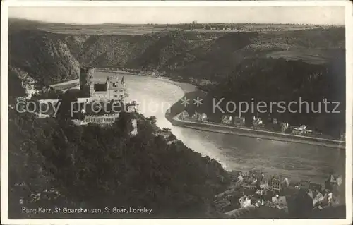 St Goarshausen Burg Katz St Goar Loreley Rhein Kat. Sankt Goarshausen