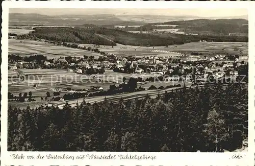 Wunsiedel Panorama Blick von der Luisenburg Fichtelgebirge Kat. Wunsiedel