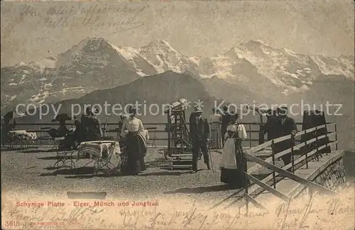 Schynige Platte Aussichtspunkt Eiger Moench Jungfrau Kat. Schynige Platte